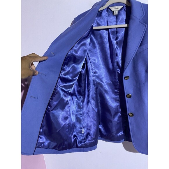 LL Bean Peacoat Womens 14 Blue Cashmere Wool Office Corp Capsule Minimalist - Picture 9 of 15